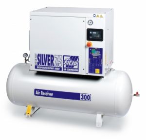 Compresor de aer cu surub silentios, in carcasa, NEW SILVER 7.5/300 - 8BAR ― UNELTE STORE - Magazin Online