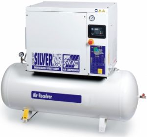 Compresor de aer cu surub silentios, in carcasa, NEW SILVER 7.5/500 - 10BAR 