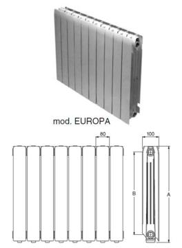 RADIATOR ALUMINIU EUROPA E 450 C -10 elementi